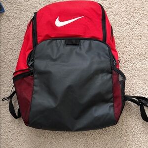 Nike Red and Gray Men's Backpack